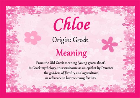 origin of the name chloe